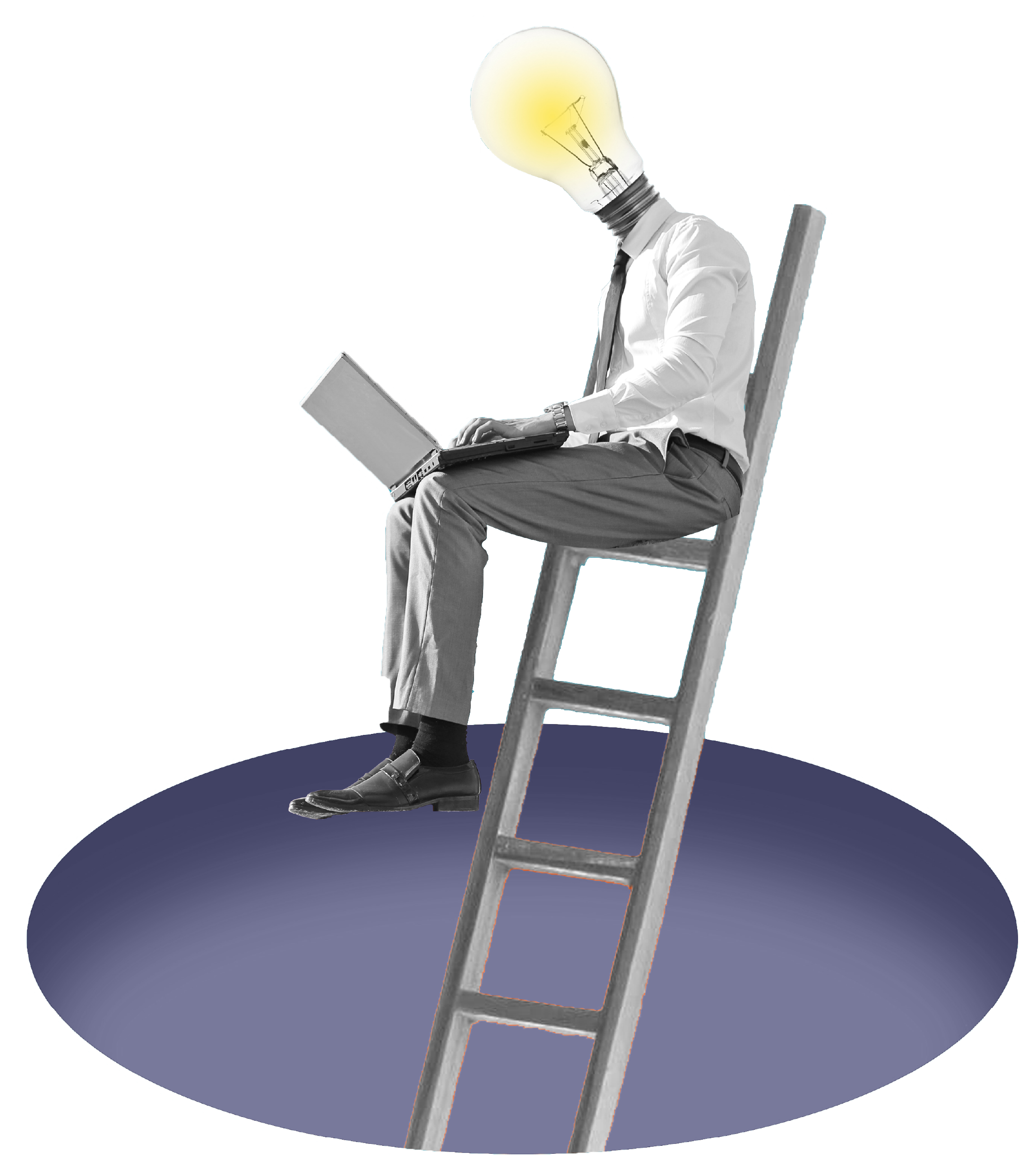 Person with lightbulb